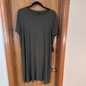 Express Green T-Shirt Dress